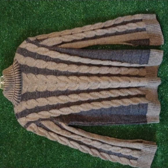 Indigo threads and Co cable net turtlenecks sweater - Picture 3 of 3